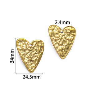 จี้รูปหัวใจสแตนเลสสตีล 316L ชุบทอง 14k 18k แบบไม่หมอง สำหรับทำสร้อยคอ สร้อยข้อมือ และเครื่องประดับอื่นๆ แบบสั่งทำจำนวนมาก - Product Image 6
