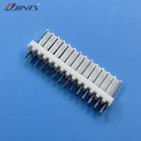 Conector de terminal de crimpado de cable a placa JINDA 2510-14A de 2.54mm y 14 pines, macho, de latón estañado, corriente nominal de 3A y 250V para PCB