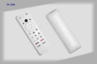 Télécommande TV KEYUAN TY-23B à commande vocale pour Netflix avec 4 boutons personnalisables et antichoc, pour piles AAA, portée de 20 m