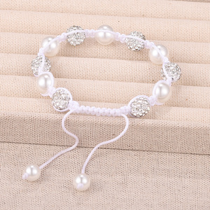 Pearl <b>Bracelet</b> White <b>Adjustable</b> Beaded Jewelry For Everyday Wear Unisex - Product Image 1