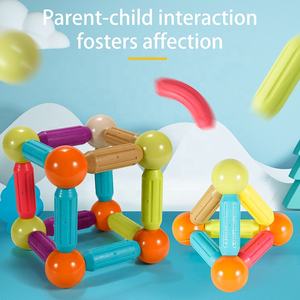 KSF DIY Puzzle Magnétique Blocs <span class=keywords><strong>de</strong></span> <span class=keywords><strong>Construction</strong></span> Ensemble Aimant <span class=keywords><strong>Construction</strong></span> Boules et Tuiles Jouet Empilable Jeu Éducatif Jouets - Product Image 3