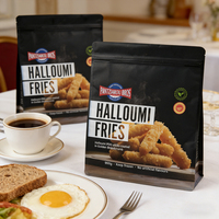 Sacs d'emballage personnalisés à fond plat refermables avec fermeture éclair, anti-odeur, de qualité alimentaire, pour frites congelées, bâtonnets, chips et snacks