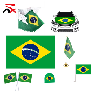 Fournisseurs de drapeaux de Yiwu, drapeaux du Brésil personnalisés, grande taille, ensemble personnalisé de 7 pièces, drapeau national du Brésil - Product Image 1