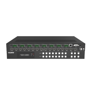 PINWEI 8X8 4K60Hz <span class=keywords><strong>HDMI</strong></span> pengalih matriks mulus dengan <span class=keywords><strong>Audio</strong></span> dan optik L/R AUX pemisah <span class=keywords><strong>Audio</strong></span> Multiviewer - Product Image 1