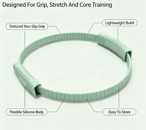 AKTIV Cercle Magique <span class=keywords><strong>de</strong></span> <span class=keywords><strong>Pilates</strong></span> Portable en Silicone Personnalisé <span class=keywords><strong>de</strong></span> Haute Qualité, Léger pour les <span class=keywords><strong>Exercices</strong></span> d'Étirement - Product Image 6