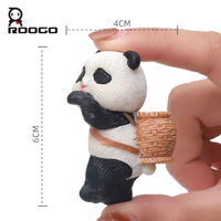 Ornement en résine Panda grimpant sur le rebord de l'aquarium, figurine suspendue mignonne pour la décoration d'aquascaping, cadeau