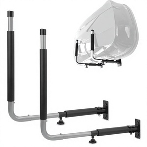 Paire <span class=keywords><strong>de</strong></span> barres <span class=keywords><strong>de</strong></span> <span class=keywords><strong>toit</strong></span> latérales/murales en aluminium, pliables et télescopiques, hauteur max. 52 cm, capacité <span class=keywords><strong>de</strong></span> charge max. <span class=keywords><strong>50</strong></span> <span class=keywords><strong>kg</strong></span>/110 lb - Product Image 1
