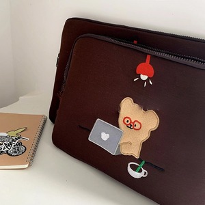 Housse d'<span class=keywords><strong>ordinateur</strong></span> <span class=keywords><strong>portable</strong></span> en tissu de coton Dongjin avec motif d'ours de dessin animé mignon, 11, 13, <span class=keywords><strong>15</strong></span> <span class=keywords><strong>pouces</strong></span>, solution de rangement de haute qualité pour garçons - Product Image 1