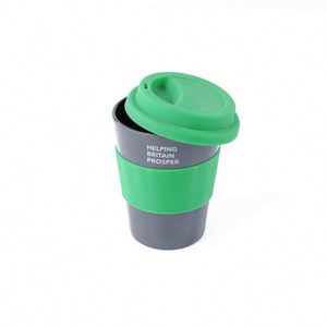 Vasos de Café de Plástico PE Reutilizables, Personalizados con Logotipo, Ecológicos, Portátiles, de 8oz, Azul y Blanco, Promocionales, de Proveedor de Fábrica - Product Image 2