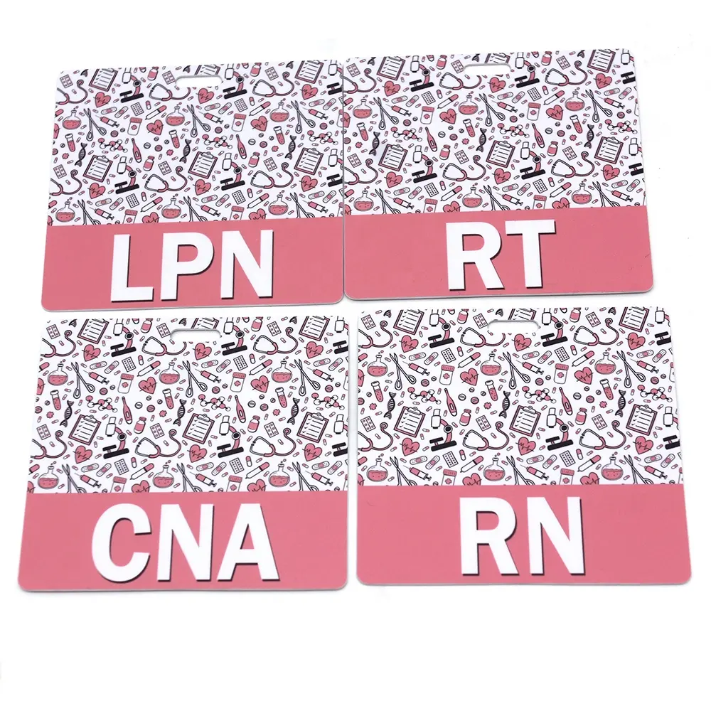 Insignia de identificación para enfermera, soporte de identificación para suministro de oficina, diseño personalizado, LPN RN RT CNA