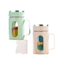 Tasse de bureau isotherme double paroi avec infuseur à thé intégré, grande capacité, design cartoon