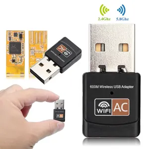 CE ROHS adaptor wifi RTL8811cu 5g, adaptor jaringan nirkabel 802.11ac dongle wifi untuk kotak tv android 600Mbps