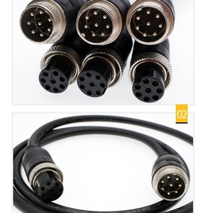 Cable de Extensión para Cámara de Visión Trasera con Conector de Aviación GX16 de 8 Núcleos, Alimentación de 12-24V - Product Image 4