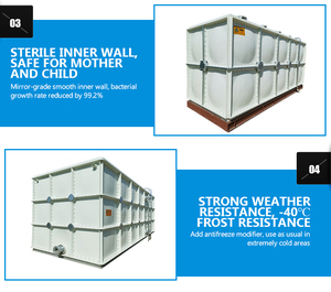 FRP vuông bể nước cao 50000l Đối với trang chủ sử dụng xử lý nước 1-năm bảo hành vật liệu thép cho nước uống lưu trữ - Product Image 3