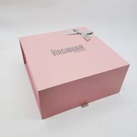 Boîte d'emballage de luxe pliable en papier avec impression personnalisée, couvercle, pour chaussures, cadeau, haute qualité, avec nœud en ruban