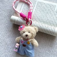 Porte-clés Ours en Peluche Doux et Chaud, Adorable Accessoire de Sac Tendance pour Cadeaux d'Amitié