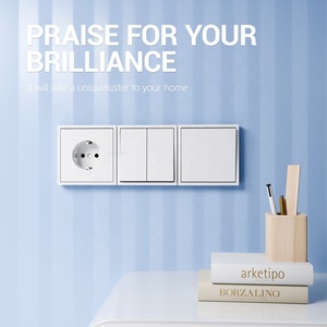 Châu Âu Slim mỏng Bảng điều chỉnh duy nhất Đức Ổ Cắm Điện 250V 16A 2P + E điện liên hệ với tường ổ cắm - Product Image 3