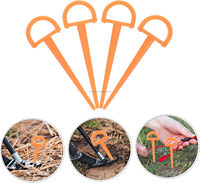 56719 # Piquets et supports de tente de camping extérieurs légers en ABS de 9,5 cm, couleur personnalisée, certifiés REACH pour le camping - Marque Sunrise