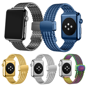 Correa de Reloj Ultra Lujosa para <span class=keywords><strong>Apple</strong></span> <span class=keywords><strong>Watch</strong></span> 10, Nueva Correa de Metal con Diseño de Espiga de Trigo y Hebilla de Acero Inoxidable, Compatible con <span class=keywords><strong>Apple</strong></span>, Huawei y Samsung - Product Image 3