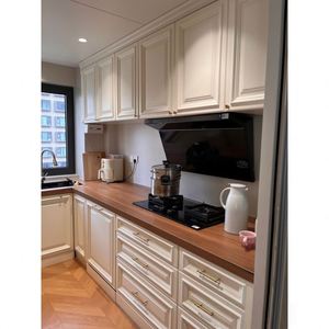 Armoires de rangement de cuisine maison design moderne en bois massif matériel ODM OEM de qualité supérieure - Product Image 3