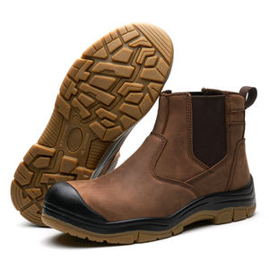 Botas de trabajo de seguridad con punta de acero ZG, parte superior de cuero de Caballo <span class=keywords><strong>loco</strong></span> con entresuela de acero, construcción, minería, uso en fábrica, todas las estaciones - Product Image 6