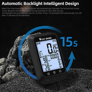 Computadora para Bicicleta WEST BIKING BKV 100 GPS de 2.4 Pulgadas, Impermeable, Multifuncional, con Retroiluminación Automática, Portátil - Product Image 2