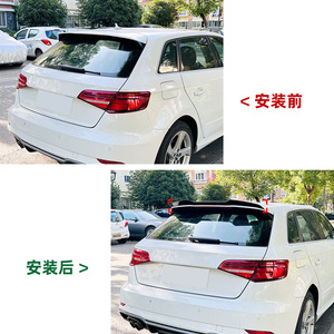 Audi A3 8V Rear Spoiler Carbon Fiber Texture Ducktail <b>Trunk</b> Wing 2014-2020 Hatchback Exterior Modification - Product Image 4