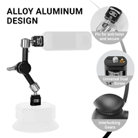Bras articulé magique réglable de haute qualité de 7 pouces en alliage d'aluminium noir pour appareil photo reflex numérique, moniteur LCD, accessoires pour caméra