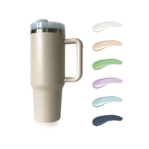 Produits en gros avec logo personnalisé, gobelet isotherme en acier inoxydable à double paroi de 40 oz avec poignée et paille, compatible lave-vaisselle - Product Image 1