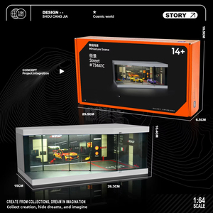 1:64 <strong>Scale</strong> Simulation Track Garage Scene <strong>Model</strong> with <strong>Lights</strong>, Assembled Display Miniature Landscape <strong>Model</strong> - Product Image 5