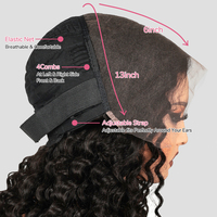 Warna dikelantang 360 gosok tangan vendor Latisha depan % 613 tubuh keriting 4 Wig terbaik rambut manusia Brasil tanpa lem