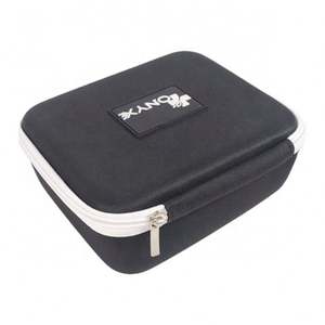 Bolsa de cosméticos al por mayor bolsa de maquillaje personalizada de moda bolsa de maquillaje de poliéster bolsa de cosméticos negra con logotipo - Product Image 4