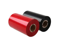 Pita Transfer Termal Profesional Red Wax-Resin TTR 110mmx90m untuk Printer Label Universal Pengiriman Cepat Cetak Tajam dan Jelas