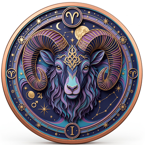 Moneta Segno Zodiacale Ariete in Rame Puro 999 da 1 oz, Rilievo 3D ad Alta Definizione, Colorazione UV, Effetto Proof-like, Oggetto da Collezione in Metallo con <span class=keywords><strong>Oroscopo</strong></span> - Product Image 5