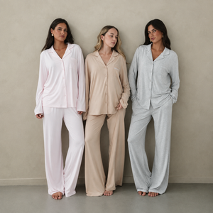 Conjunto de Pijama Personalizado de Algodón de Alta Calidad para Mujer, Ropa de Dormir de Bambú, Suave y Transpirable, Fabricante Mayorista OEM ODM - Product Image 1