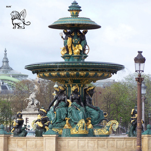 BLVE al aire libre famoso francés La Fontaine Des Fleuves fuentes cuadradas Metal dios griego gran bronce jardín fuente de agua - Product Image 6