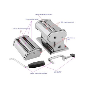 Máquina Manual de Acero Inoxidable para Hacer Pasta con 5 Modelos de Accesorios para Preparar Pasta - Product Image 5