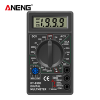Multimètre numérique miniature ANENG DT830D, affichage 4 chiffres, voltmètre, ampèremètre, puissancemètre DC 1000V AC 750V