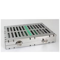 Cassette pour instruments dentaires, 10 plateaux pour instruments, boîte de stérilisation en acier inoxydable