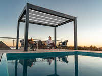 Weleadalu Meilleure vente Pergola à persiennes avec toit en aluminium Pergola d'extérieur en aluminium