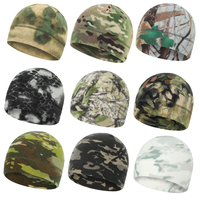 Chapeau d'hiver en polaire pour l'extérieur, couleur camouflage tactique, masque de sport, chapeau d'hiver, chapeau de cyclisme, coupe-vent, chapeau en polaire thermique