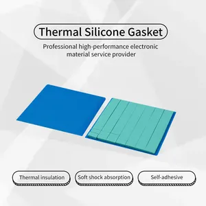 0.254 - 20 mét Độ dày nhiệt pad được sử dụng trong linh kiện điện tử Silicone CuộN nhiệt Pad sản xuất màu xanh nhiệt Pad