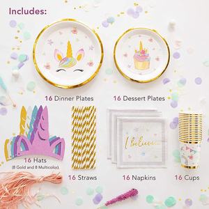<strong>Unicorn</strong> Themed <strong>Party</strong> <strong>Supplies</strong> Decorations Set for Girls Children Birthday <strong>Party</strong> Baby Shower - Product Image 3