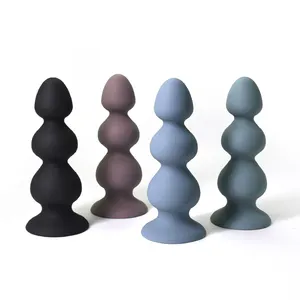 Laris colokan bokong silikon dewasa uniseks baru dirancang dengan bola pantul logam steker Anal dan steker bokong mainan seks dewasa