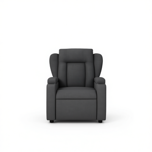 Sillón Reclinable Gris Oscuro, Reclinación Manual, Tapicería de Tela, Diseño Contemporáneo, Muebles para Sala de Estar - Product Image 1