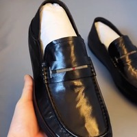 Couvre-chaussures Bean pour chaussures plates confortables pour hommes en toutes saisons, chaussures en cuir à talon plat résistantes à l'usure pour usage décontracté