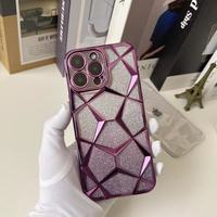 Coque de téléphone en papier pailleté TPU souple motif diamant pour Samsung A16 A06 A12 A13 A14 A15