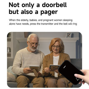 <span class=keywords><strong>Sonnette</strong></span> sans fil QX-008 Pure White, 1 <span class=keywords><strong>bouton</strong></span>-<span class=keywords><strong>poussoir</strong></span>, 1 récepteur, alimentée par piles, vente en gros d'usine, 38 mélodies, 90 dB, 200 m, IP44, pour extérieur - Product Image 3