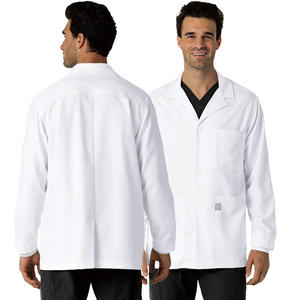 Uniformes d'hôpital médical blanc élevé tissé à manches longues manteau de médecin infirmière blouse de laboratoire respirant doux Spandex Service de couture - Product Image 6