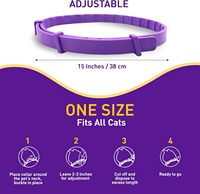 Collier apaisant pour chat aux phéromones naturelles, réglable, résistant à l'eau, avec système de sécurité détachable, pour soulager l'anxiété et le stress des chats.